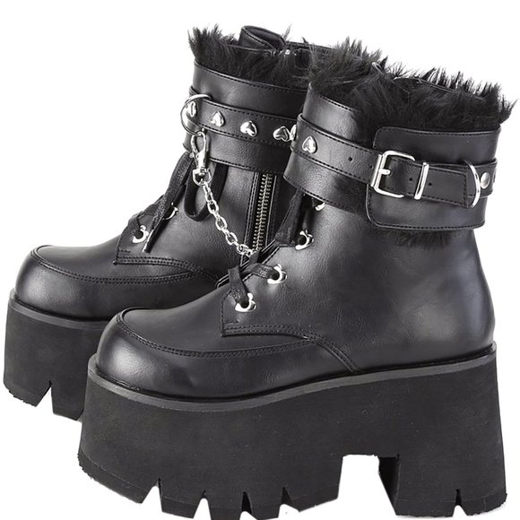 Demonia - ASH 57 Wicked Games Black Platform Boots - Picture 4 of 7